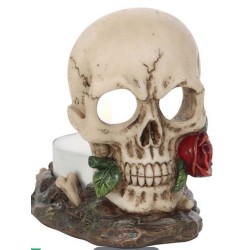 Skull and Rose T-light holder Skull and Rose T-light holder